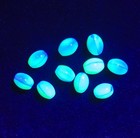 Vintage Gray Uranium Glass Beads Oval Czech Glass 8x6mm 10pc