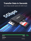 Sd Card Reader - Portable Usb 3 0 Dual Slot Flash Memory Card Adapter Hub For Sd