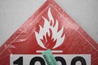 Lot Of 25 Labelmaster Un 1993 Flammable Liquid Hazmat Removable Vinyl Placards