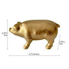 Golden Pig Statue  Animal Figurine Home Decor  Pig Sculpture For Home Office    