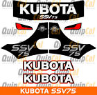 Kubota Ssv65 Decal Set  Kubota Ssv75 Decal Set  Decals For Kubota Equipment