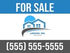 Custom Full Color Printed Real Estate Sign  24 X 18  Square Aluminum Double Side