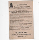 Horsfords Acid Phosphate  For Exhaustion Providence R i   1880  Trade Card