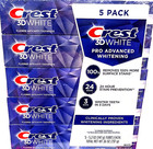 Crest 3d White Pro Advanced Whitening Toothpaste 5 Packs-5 2 Oz Exp 01 2028