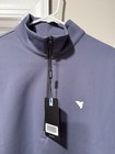New  Macade Golf Spruce Blue Therma Quarter Zip Large
