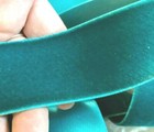 Vintage Rayon Satin Back Velvet Ribbon 1 5  Teal Woven Edge 1yd France