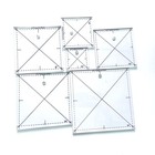 6pcs Sewing Ruler Complete Fussy Cut Ruler Set Sewing Machine Specific Ruler