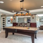 Vintage Pool Table Light  3-light Rustic Billiards Light Fixtures With Tiffan   