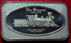 1972   The General   Locomotive Art Bar 1 Troy Oz 999 Fine Silver-madison Mint