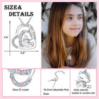 I Love You Forever Jewelry Set For Girls Necklace And Bracelet Crystal Heart Pen