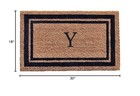  153001830y Dark Blue Border 18  X 30  Monogram Doormat  letter Y  