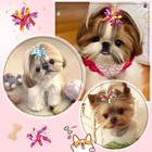20pcs Dog Hair Bows  Cute Dog Hair Bows Yorkie Puppy Bows With Rubber Band Pet G