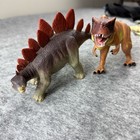 2004 K m Tyrannosaurus Rex 8    Stegosaurus Dinosaur Plastic Figure Toy Set