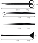 4pcs Aquascaping Tools Kit  Long Stainless Steel Aquarium Plant Tools 