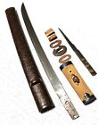 Antique Old Japanese Tanto   Wakizashi Sword Signed   Takada  With Kozuka