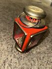Vintage Carriage Style  Lantern  Red gold Glass Lantern