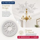 45 6  Large Pu Ceiling Medallion  4 14  Id French Victorian Style Ceiling Medall