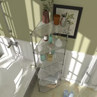 6-tier Heavy Duty Steel Wire Corner Shelving Unit In Chrome  20 In  W X 20 In  H