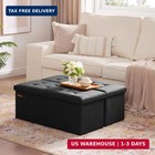 31 5 Inches Ottoman With Storage  Folding Ottoman Bench Small Foot Rest Stool  B