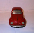 Vintage Bandai Tin Toy Volkswagen Beetle Red 1950s 1960s Japan Friction