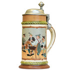 Reinhold Hanke Beer Stein  1554   Pewter Lid  0 5l  Germany Antique Ca 1910
