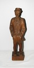 Vintage Hand Carved Statue Man 13  Hands In His Pockets Germany Rustic Folk Art
