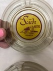 Vintage 1960s The Sands Hotel Las Vegas Nevada Glass Casino Ashtray Set Of Four