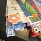 Mixed Lot Of Junk Journaling Supplies  Paper  Stickers  Cards  Punches  Etc  