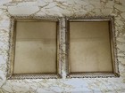 Vintage Mid Century 1960s Brass Filigree Metal Photo Picture Frames 2pcs 8x10
