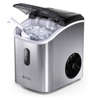 33 Lbs 24h Nugget Ice Maker Countertop Chewable Pellet Ice Cubes Self-cleaning
