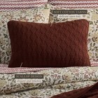 Jeremiah Brent Home 20 x12  Cotton Knitted Pointelle Lumbar Accent Pillow Raisin