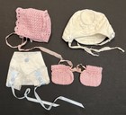 Vintage Children   s Bonnets Booties Lot Of 4
