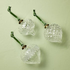 Hearth   Hand W Magnolia Ornate Glass Bulb Christmas Ornaments Set Of 3 - New