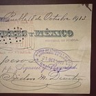 Banco De Londres Y Mexico Check draft Puebla Oct 18 1913 D n  932156
