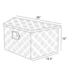 26 Inch Aluminum Trailer Tongue Box Pickup Truck Tool Box Black 26  x13 3 x12  