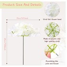 Zeyune 200 Pcs Artificial Hydrangea Flowers Bulk  White Silk Hydrangea Heads    