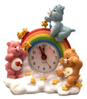 Vtg Care Bears Resin Clock Rainbow Cloud Stars Statue Clock New In Box 2003