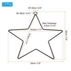 2pcs 8 Inch Dream Catcher Rings Star Shape Macrame Wreath Hoop Black
