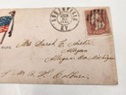 Civil War  Letter Union Patriotic Cover Long May It Wave A25 Stamp Jun 10 1863