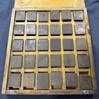 Vintage Letterpress Printing Type Large Metal Wood Block Alphabet Number Set