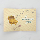 Merry X-mas - 5 5  X 8 5   Christmas Treat- -card With Writing Space Inside