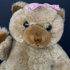Douglas Little Cuddlers Brown Teddy Bear Plush Jointed Stuffed Animal Pink Bow