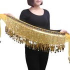Sequin Belly Dance Wrap Skirt Scarf Belly Dance Hip Scarf  Indian Dance Tassel 