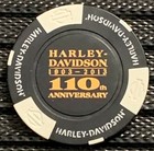 Mancuso Harley-davidson   110 Year Anniversary Collectible Poker Chip Black white