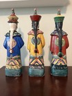 Three Vintage Chinese Qing Dynasty Porcelain Emperor Statues Figurines