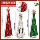 3 Pcs Christmas Tree Wooden Tabletop Decoration Party Supplies