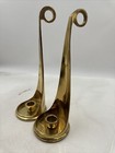 Vintage Brass Candlestick 11  Set 2 Candle Hollywood Regency Mid Century Modern