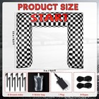 8 Ft Race Car Inflatable Arch Checkered Inflation With Black  White  Red