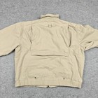 Vintage Eddie Bauer Jacket Mens Large Beige Canvas Map Lined Windbreaker Outdoor