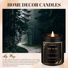 My Way Hotel Candle  9 Oz Scented Candles For Home Soy Black Jar-9oz  White 